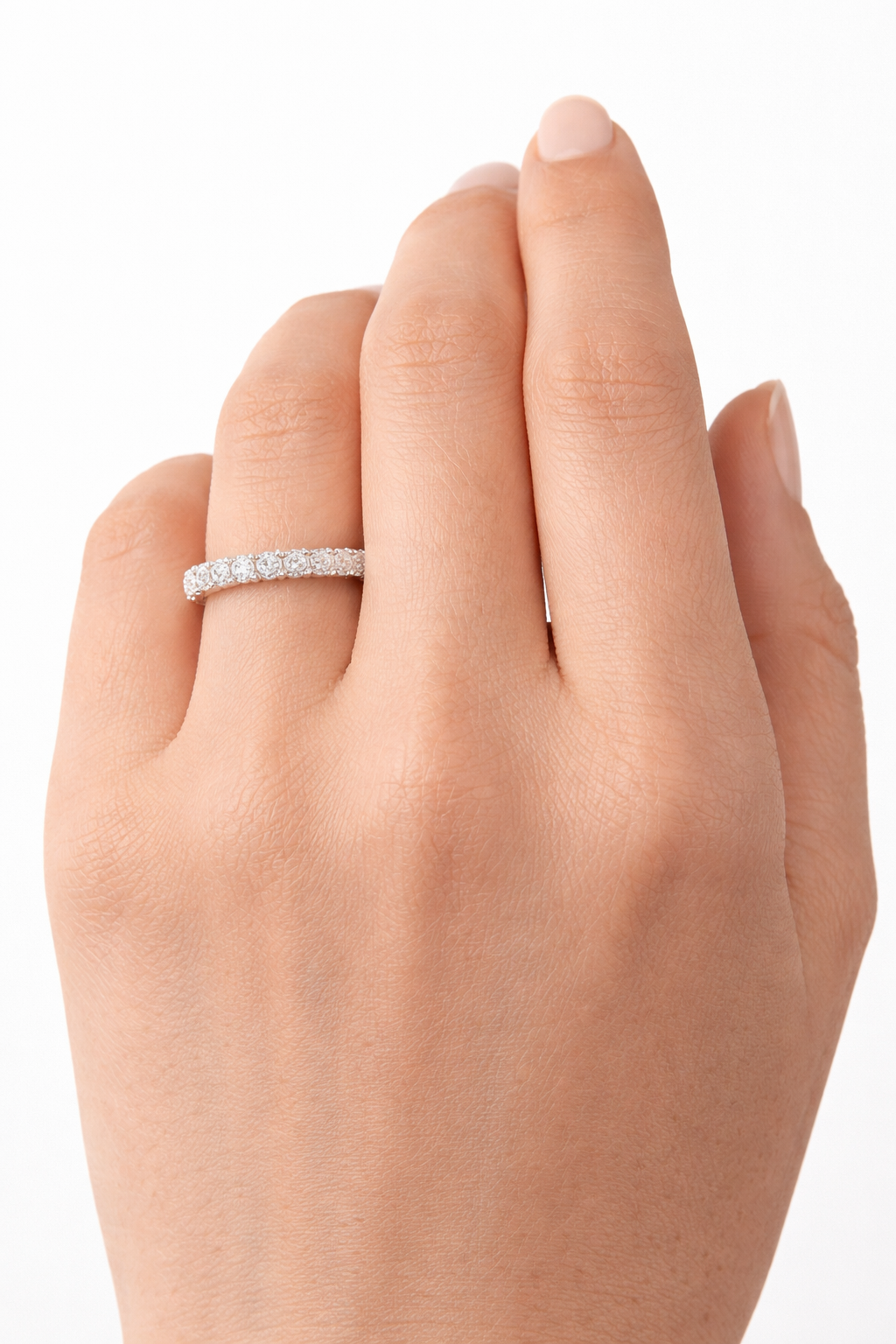 Full Eternity Diamond Wedding Band by ZALXNDRA