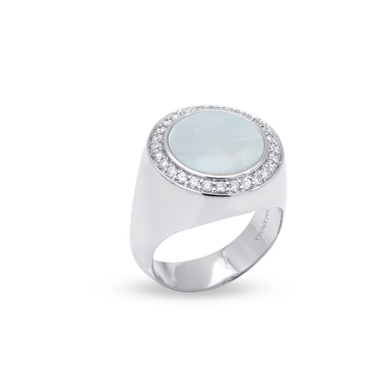 ZALX RING — MOTHER OF PEARL HALO