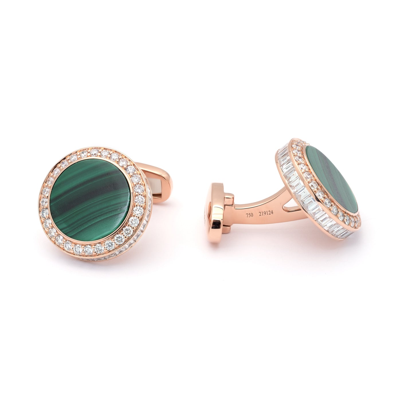 ZALX CUFFLINKS — MALACHITE CROWN