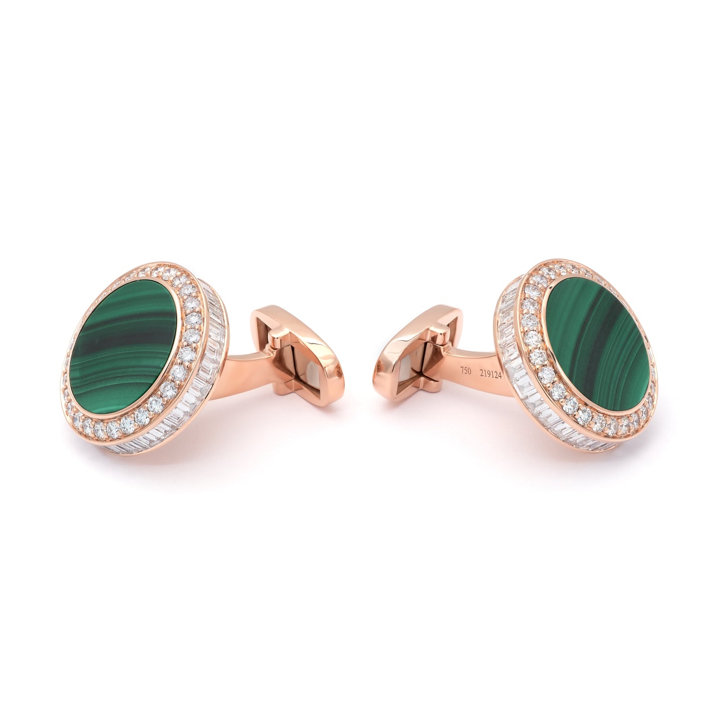 ZALX CUFFLINKS — MALACHITE CROWN