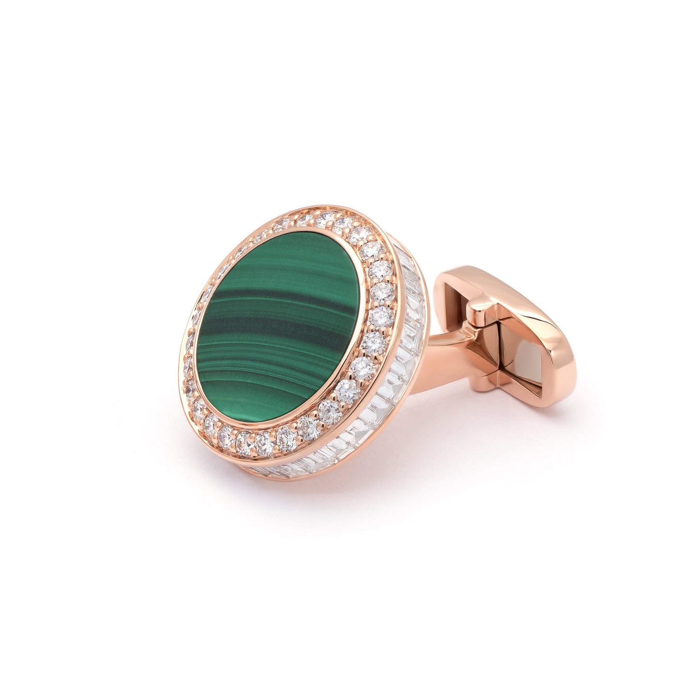 ZALX CUFFLINKS — MALACHITE CROWN