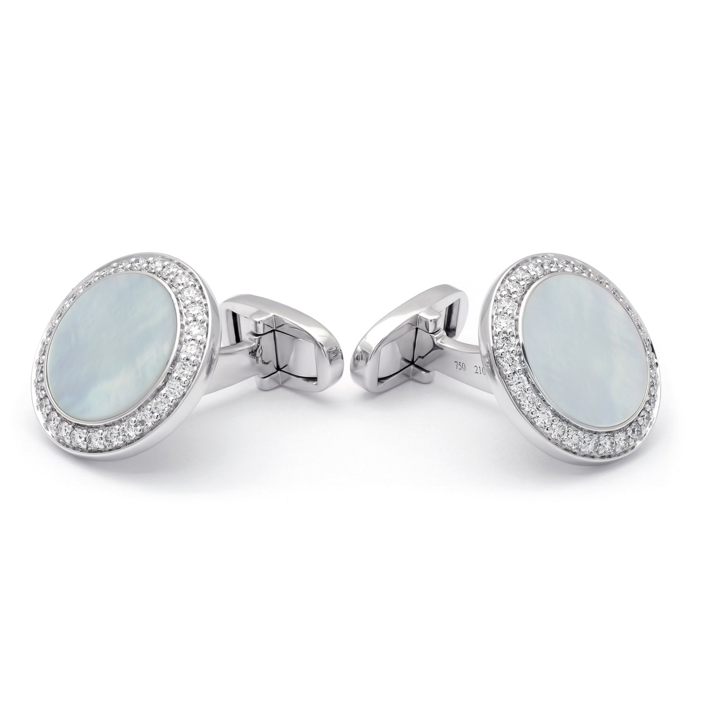 ZALX CUFFLINKS — WHITE HALO