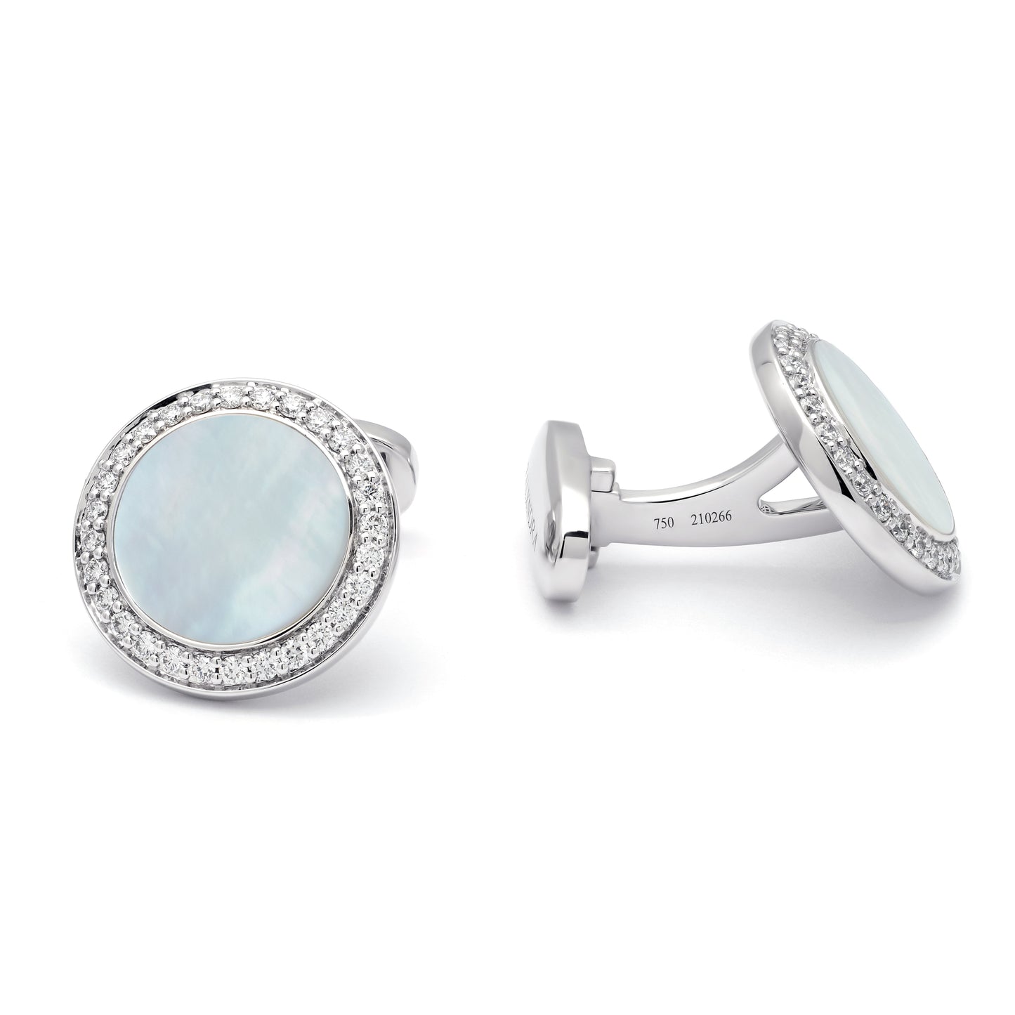 ZALX CUFFLINKS — WHITE HALO
