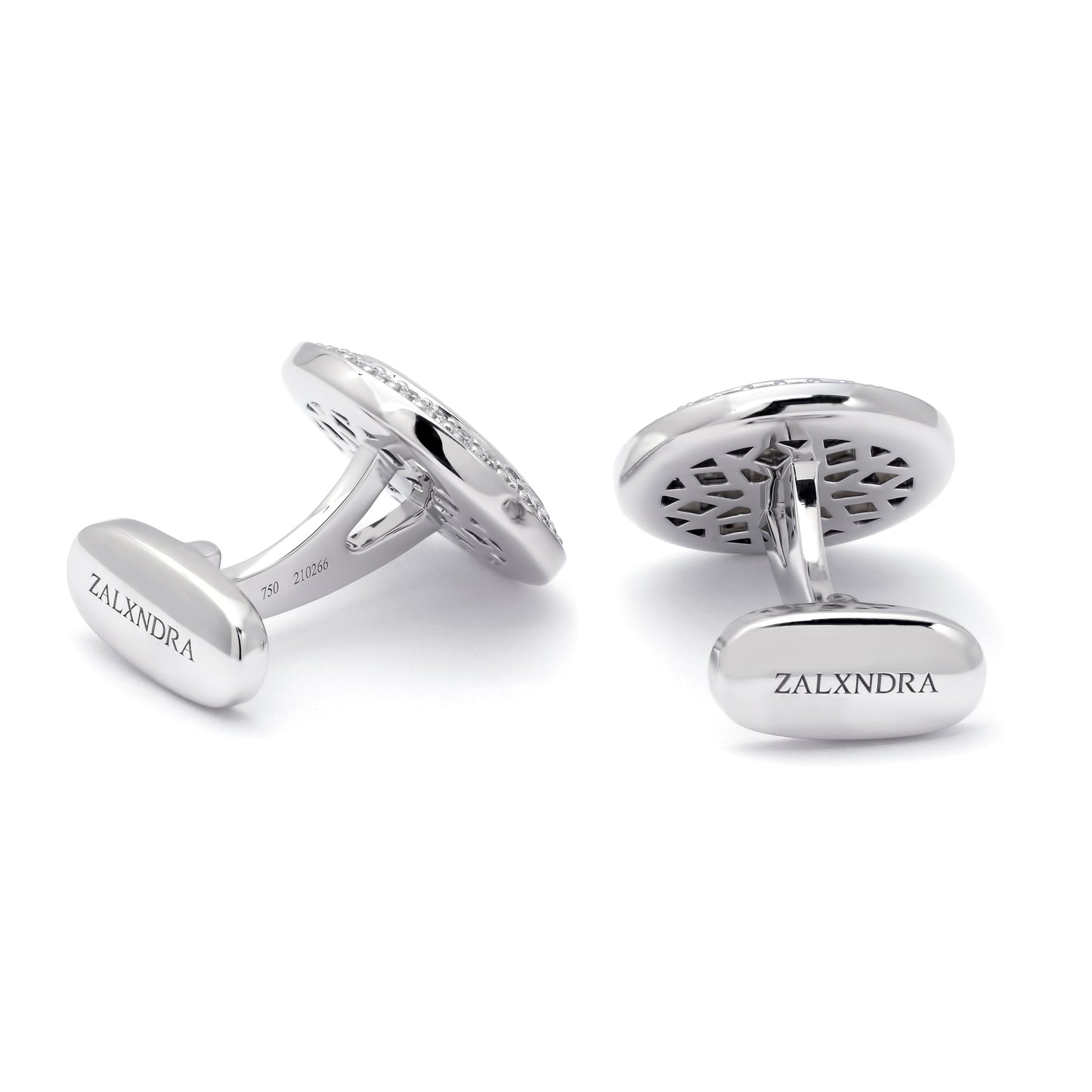 ZALX CUFFLINKS — WHITE HALO
