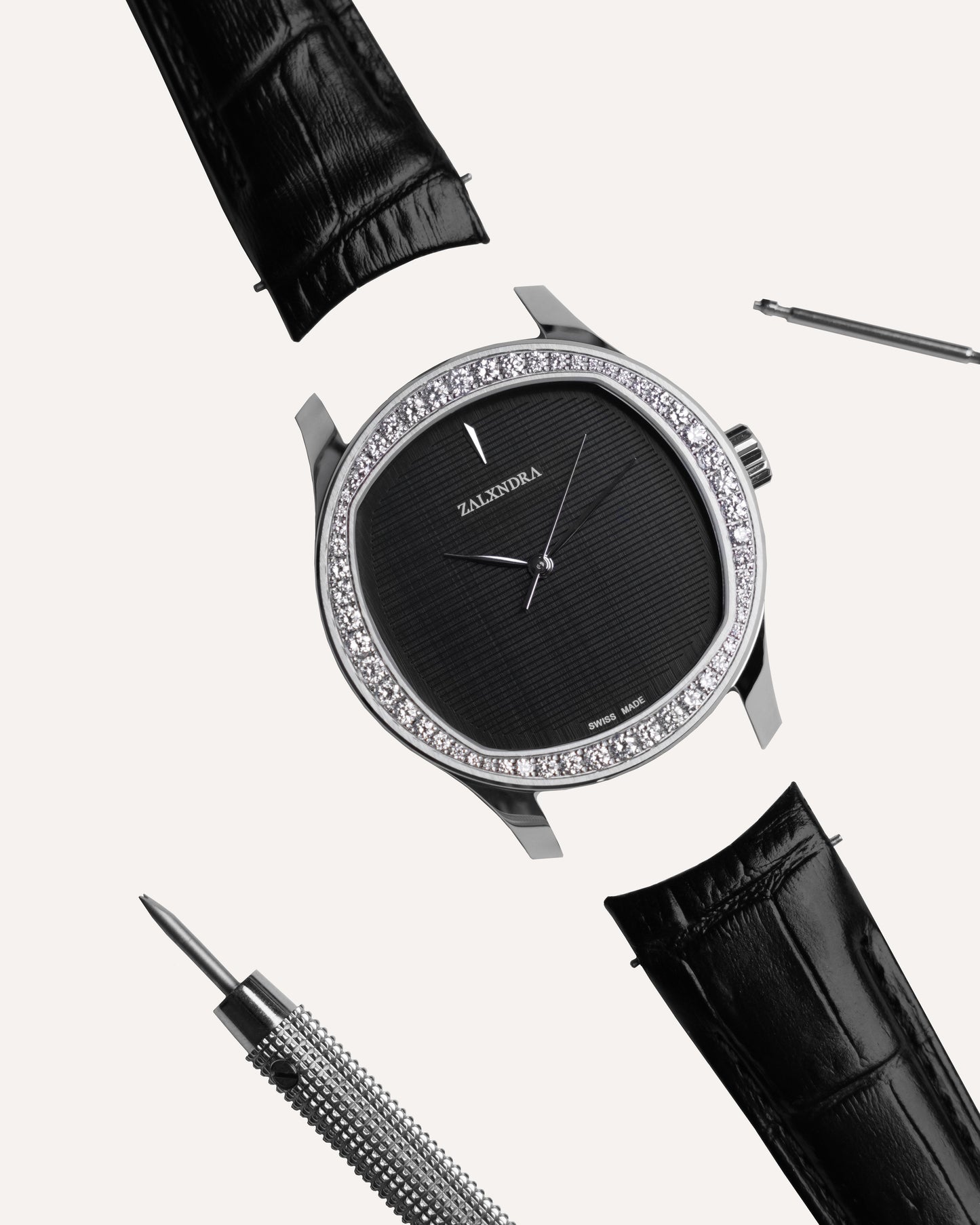 ZALXIII   SELF-WINDING STAINLESS STEEL DIAMOND BEZEL