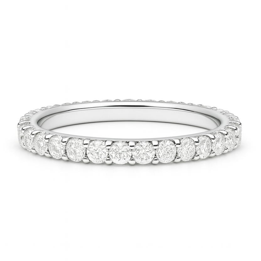 Full Eternity Diamond Wedding Band by ZALXNDRA